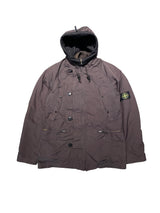 Stone Island Hooded Parka AW07/08 Garment Dyed Micro Reps Field Jacket Jacket XL Brown