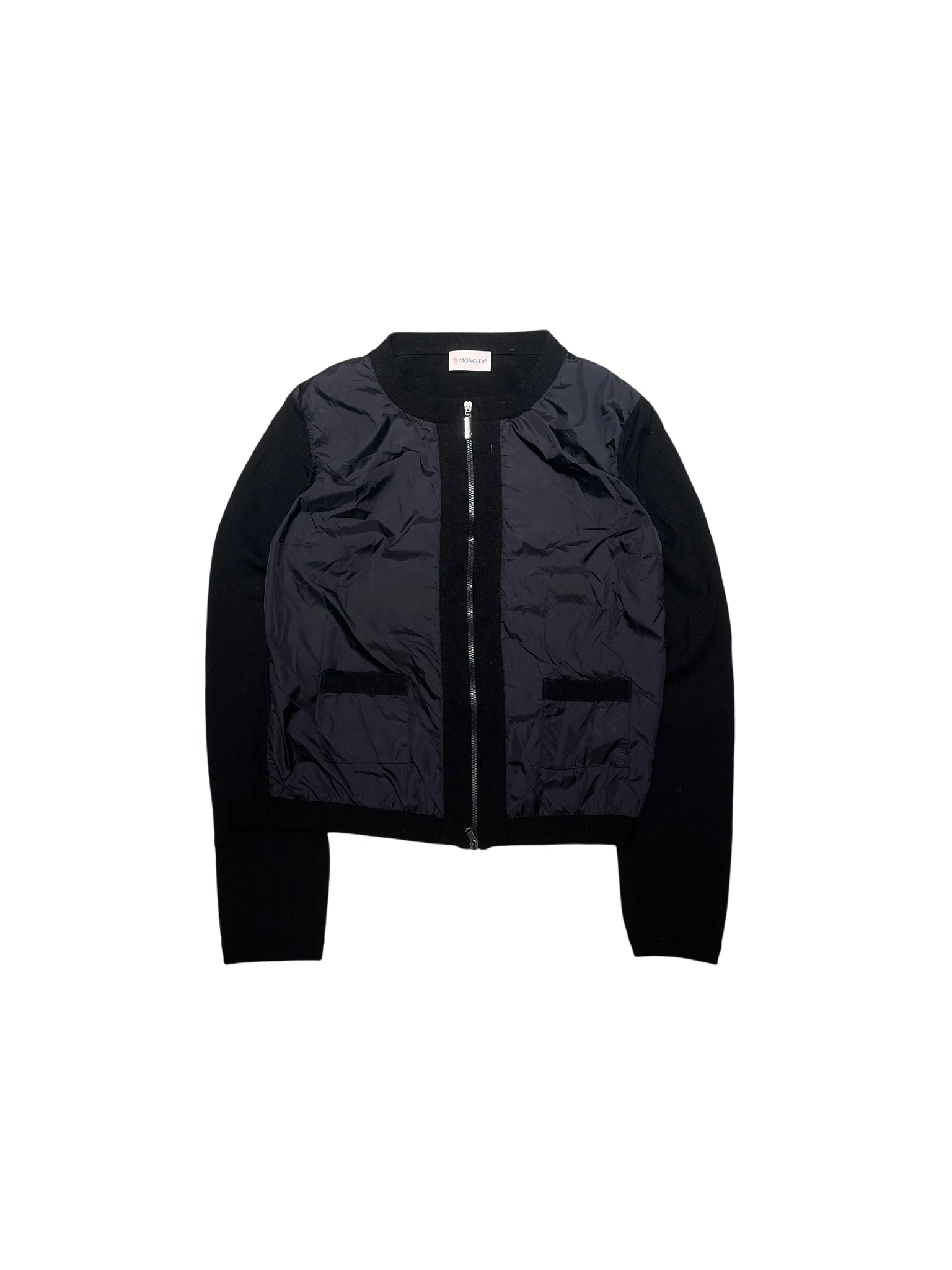 Moncler MAGLIA TRICOT ALLA COREANA KNITTED HIGH NECK JUMPER S 36331402MJMW Black