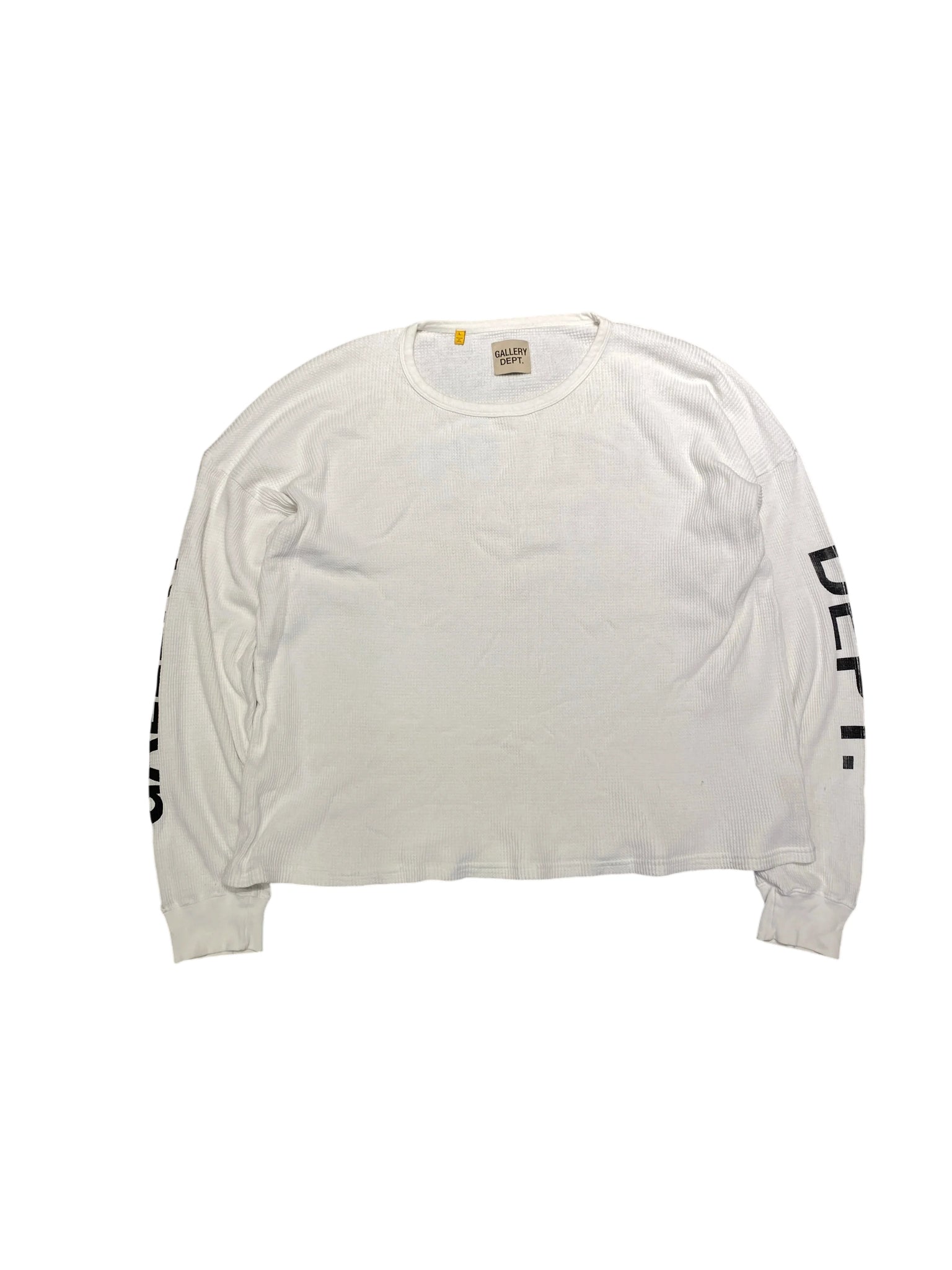 Gallery Dept. Long Sleeve Waffle-knit Top L White