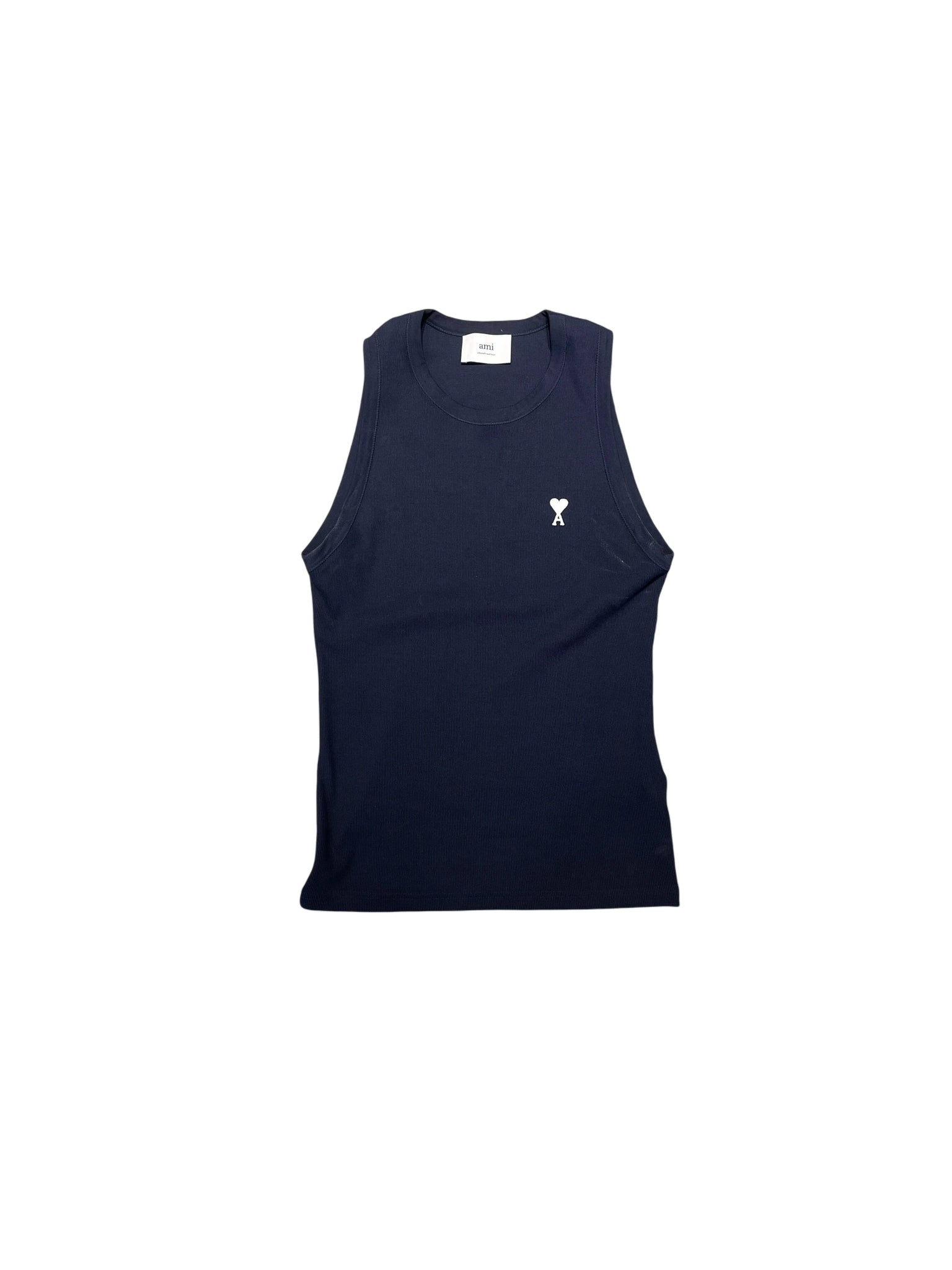 Ami Tank Top L Navy
