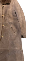 Vintage 80's Shearling Coat 38=S Brown