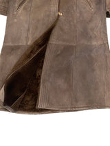 Vintage 80's Shearling Coat 38=S Brown