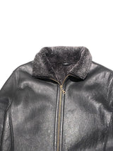Vintage Leather Jacket S Black