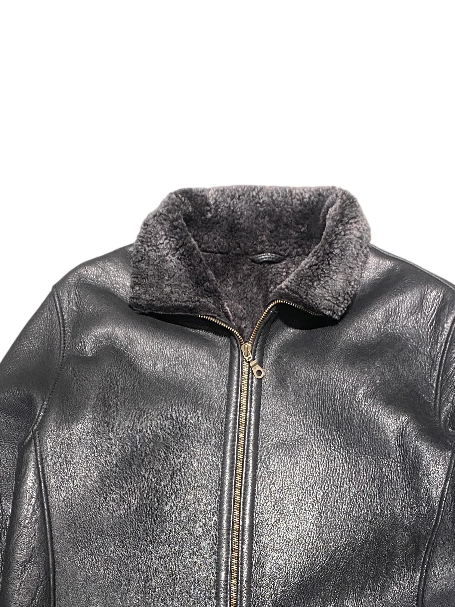 Vintage Leather Jacket S Black