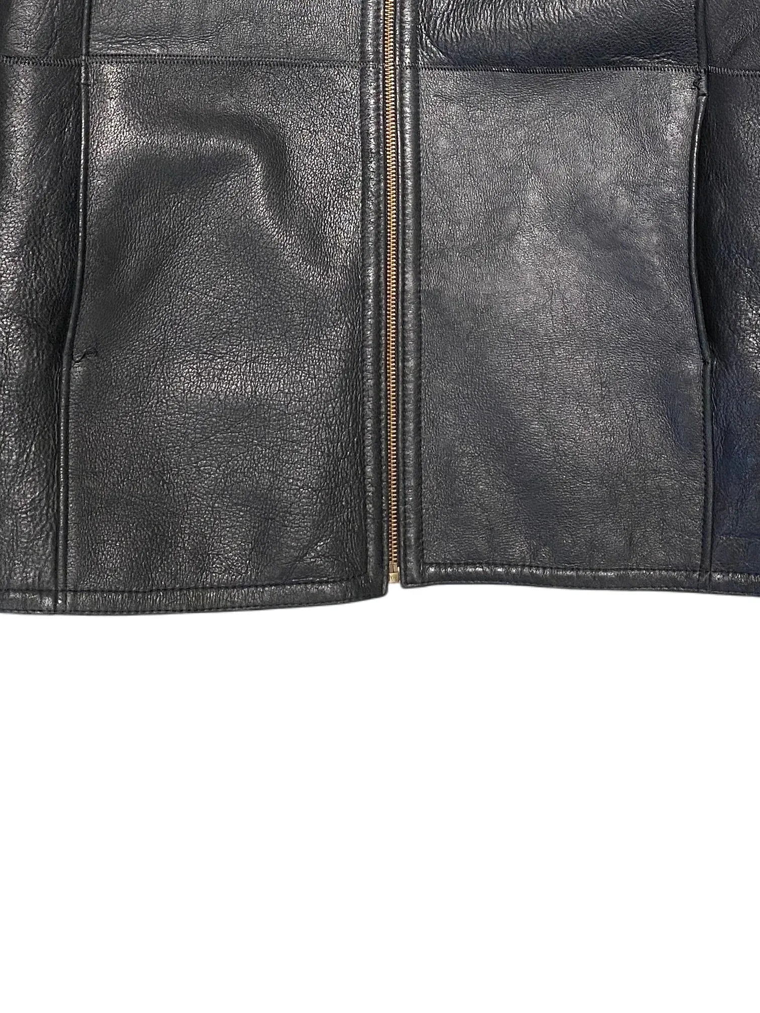 Vintage Leather Jacket S Black