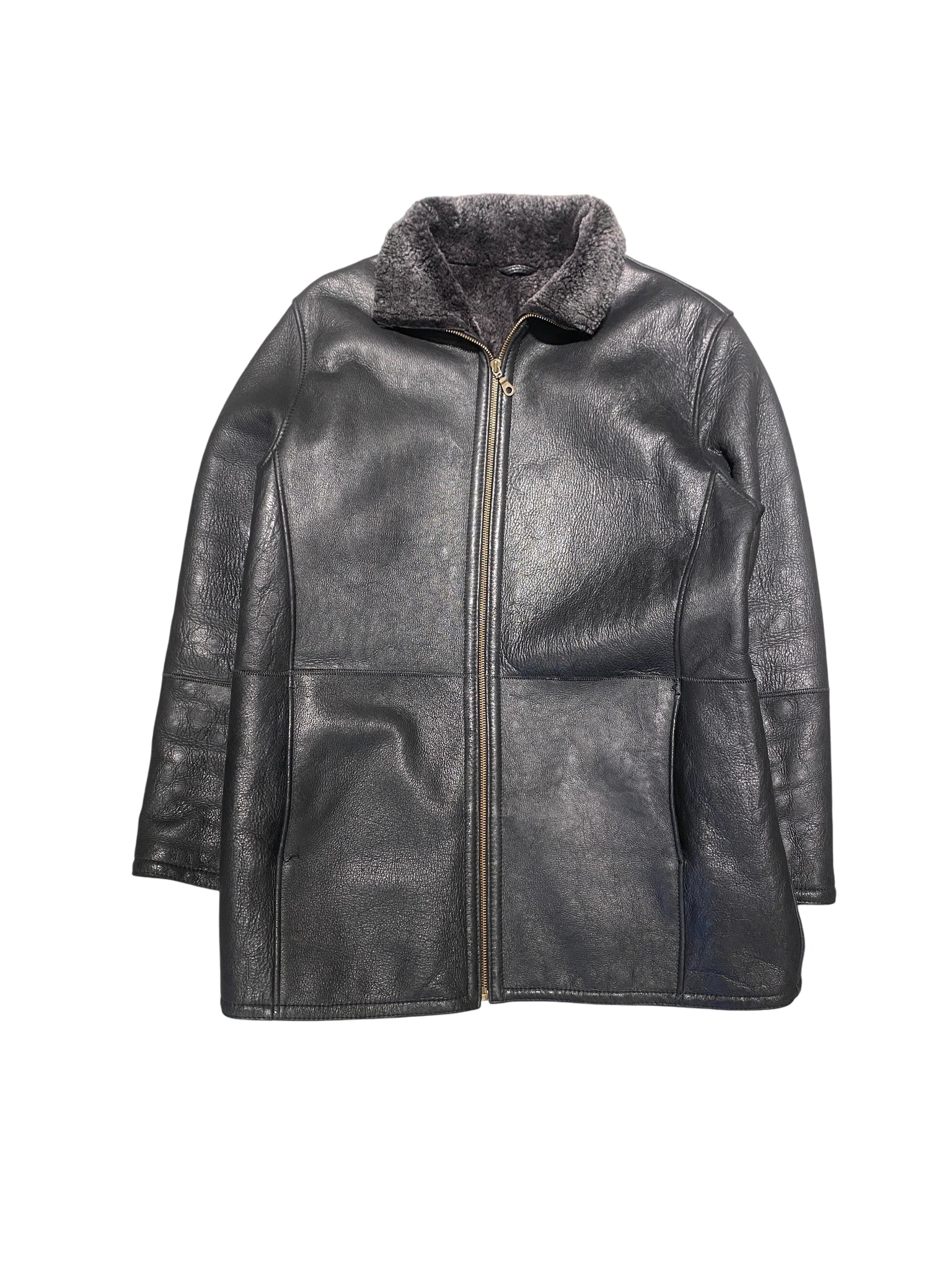 Vintage Leather Jacket S Black