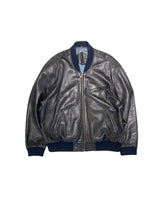 Vintage Leather Bomber Jacket 56=XL Black