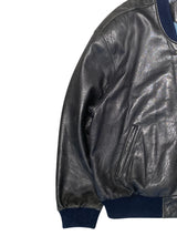 Vintage Leather Bomber Jacket 56=XL Black