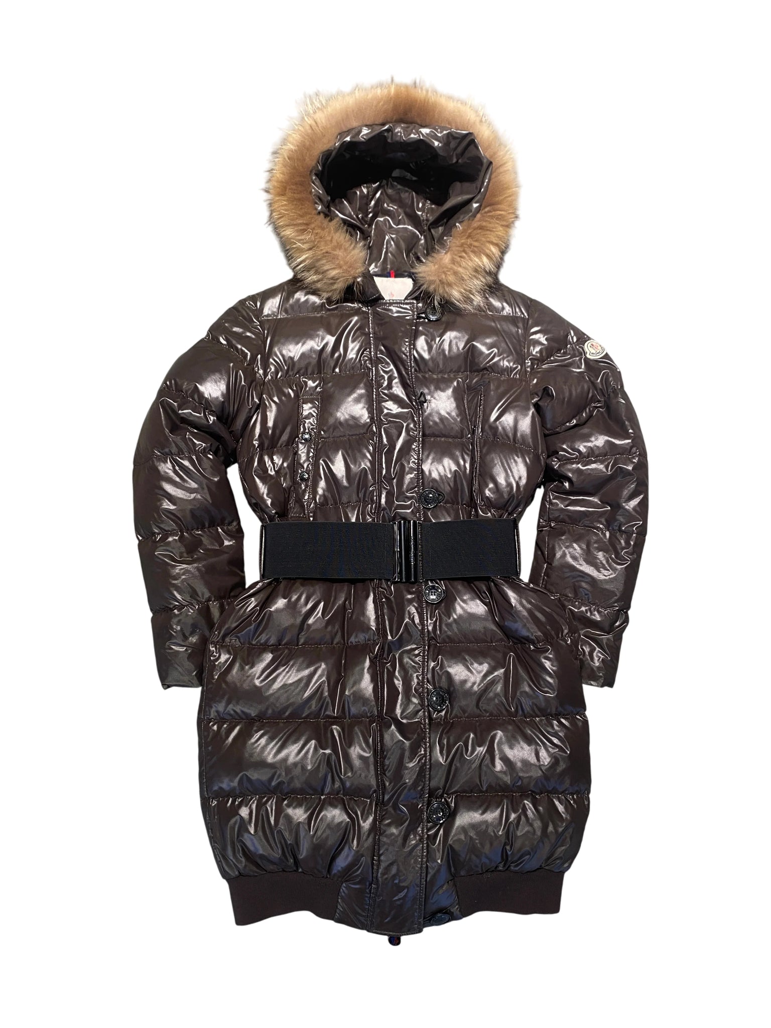 Moncler Puffer Coat M Brown