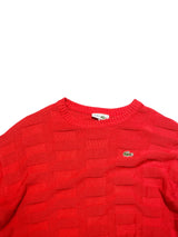 Lacoste Crewneck Knit Sweater XXL Red