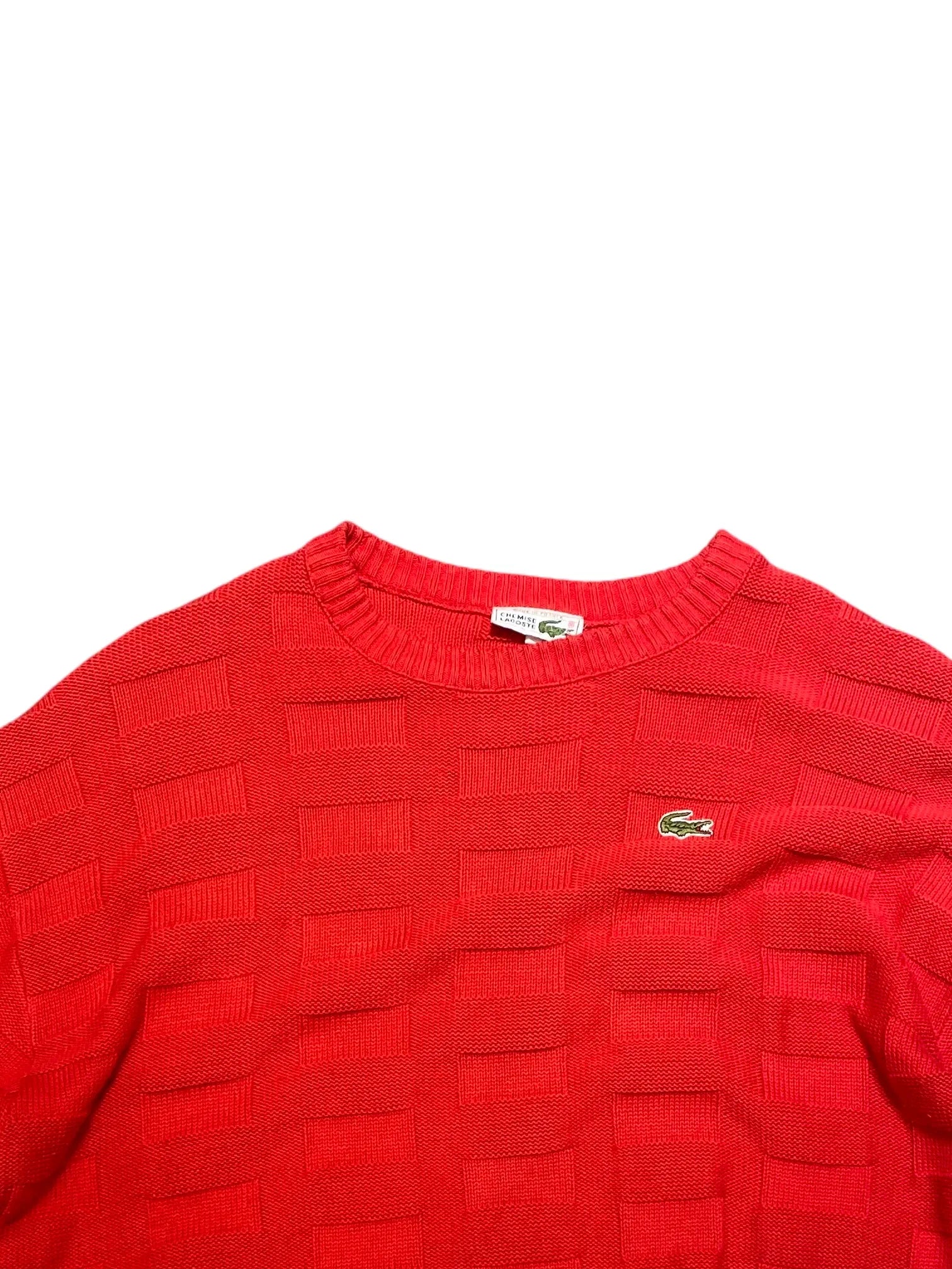 Lacoste Crewneck Knit Sweater XXL Red